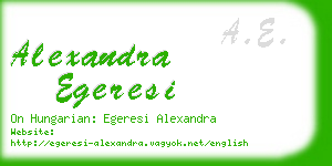alexandra egeresi business card